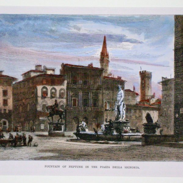 Fontana del Nettuno in Piazza della Signoria Firenze