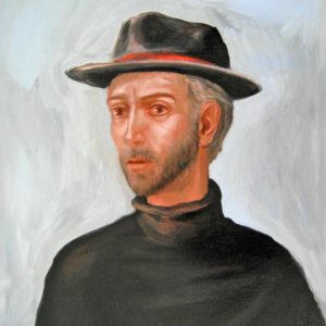 D'Ambrosio Silvano-Autoritratto con cappello 2006